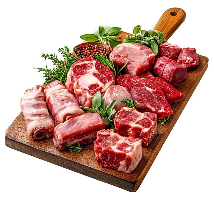Mr. Meat húskínálat a pultban